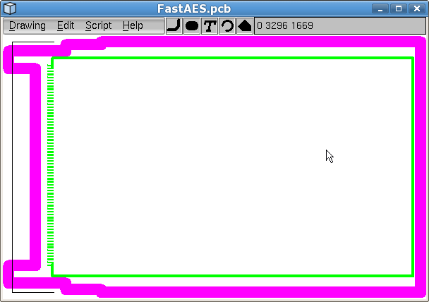 Template, positioned